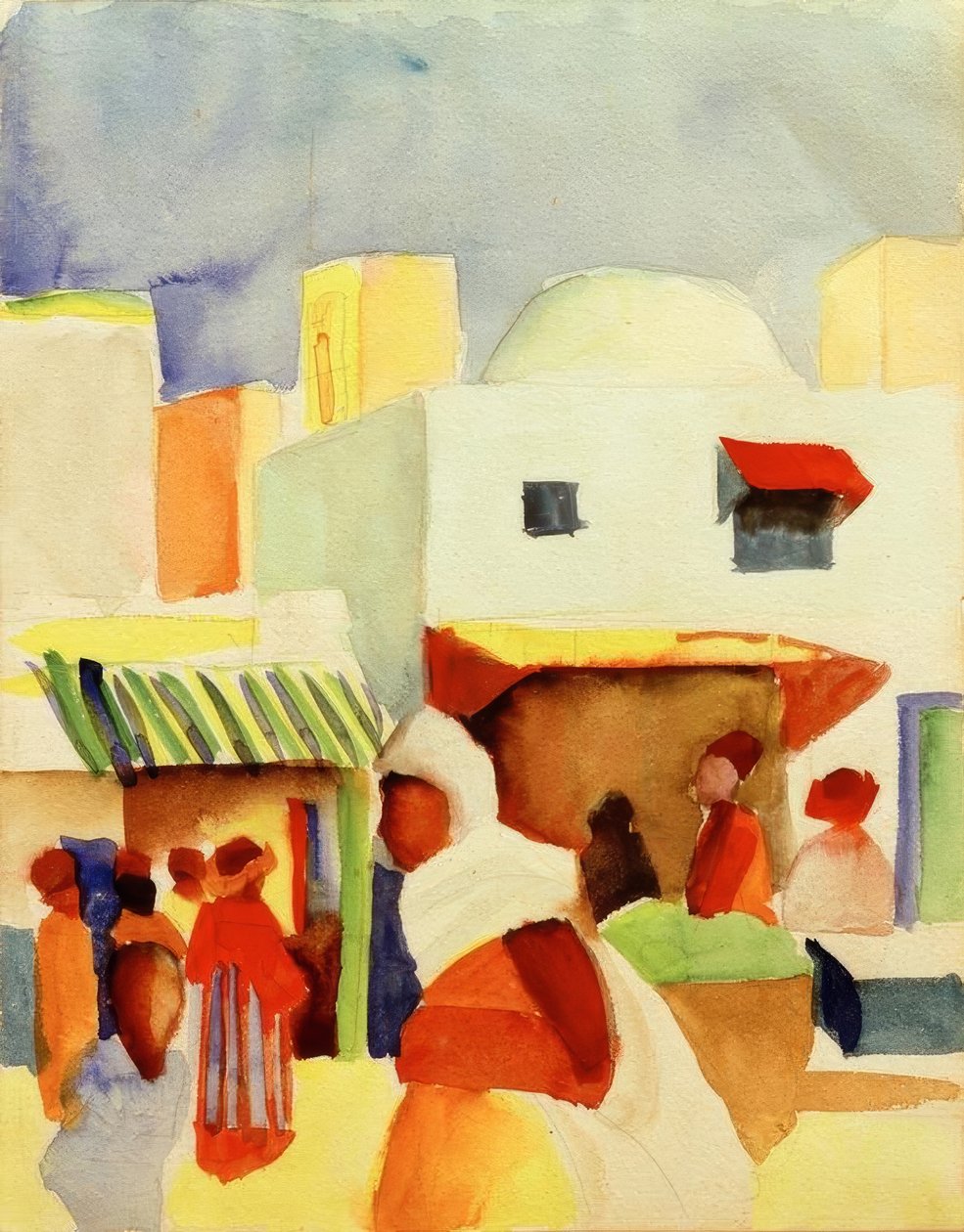 Marché à Tunis I - August Macke