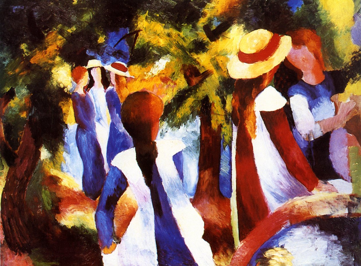 Fille sous les arbres - August Macke