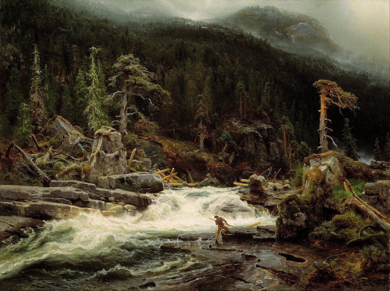 Cascade en Telemark - August Cappelen