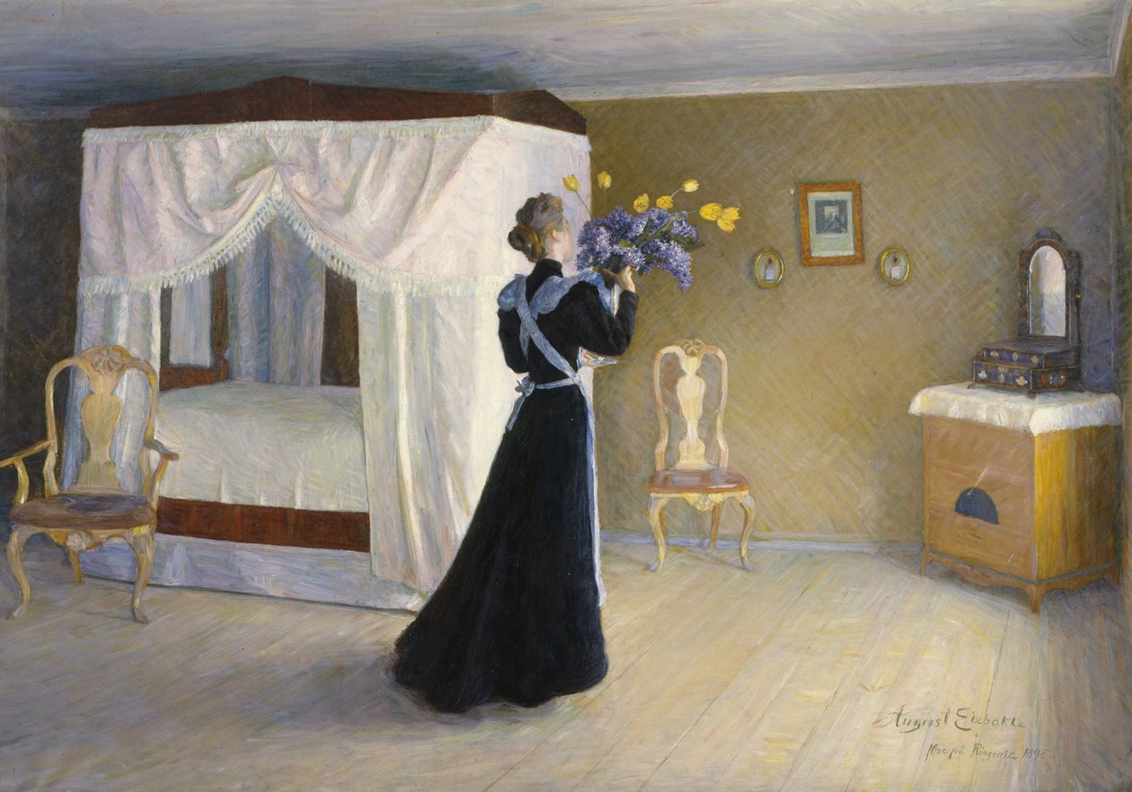 Intérieur de la ferme Mo à Ringerike - August Eiebakke