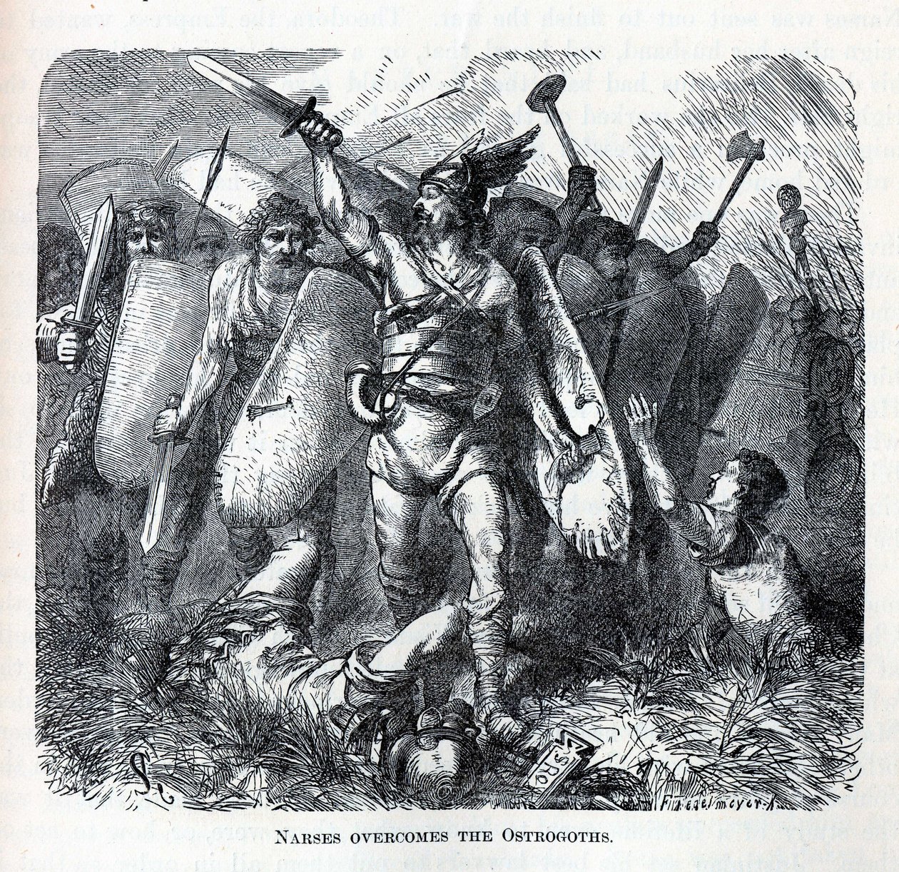 Narsès vainc les Ostrogoths - August Heinrich Ferdinand Tegetmeyer