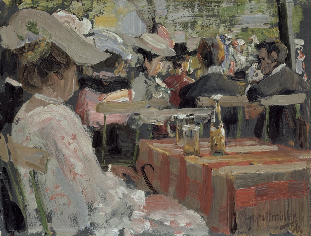 Un restaurant de jardin, 1906 - August Heitmuller