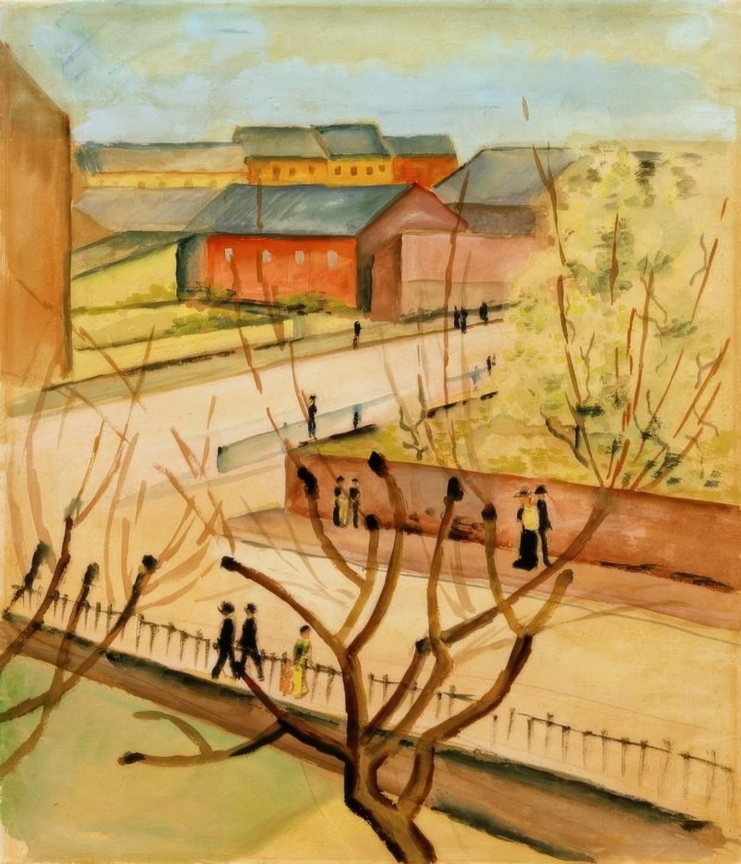 Vue de notre rue au printemps - August Macke