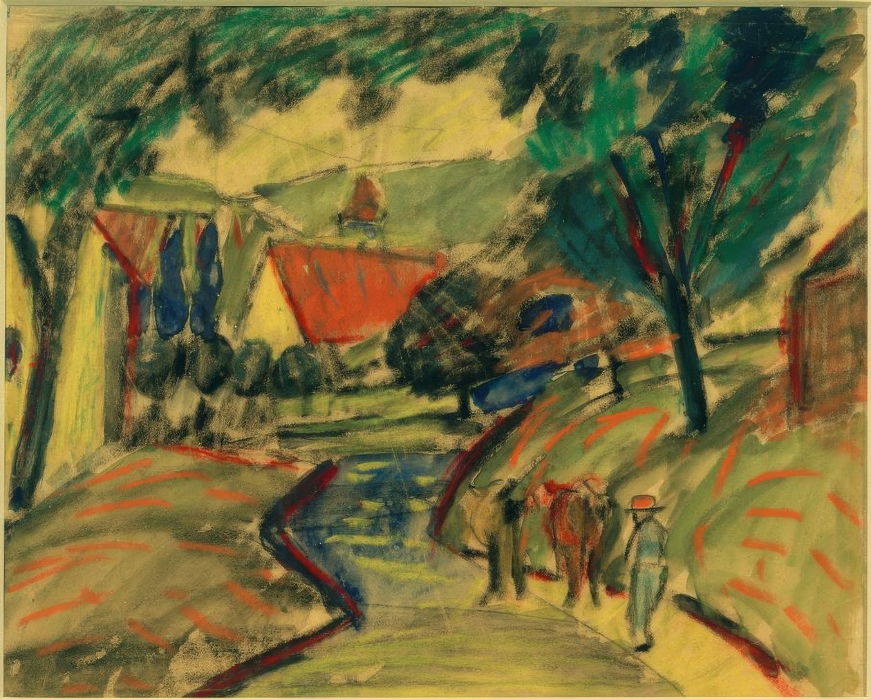 Rue de village à Kandern II - August Macke