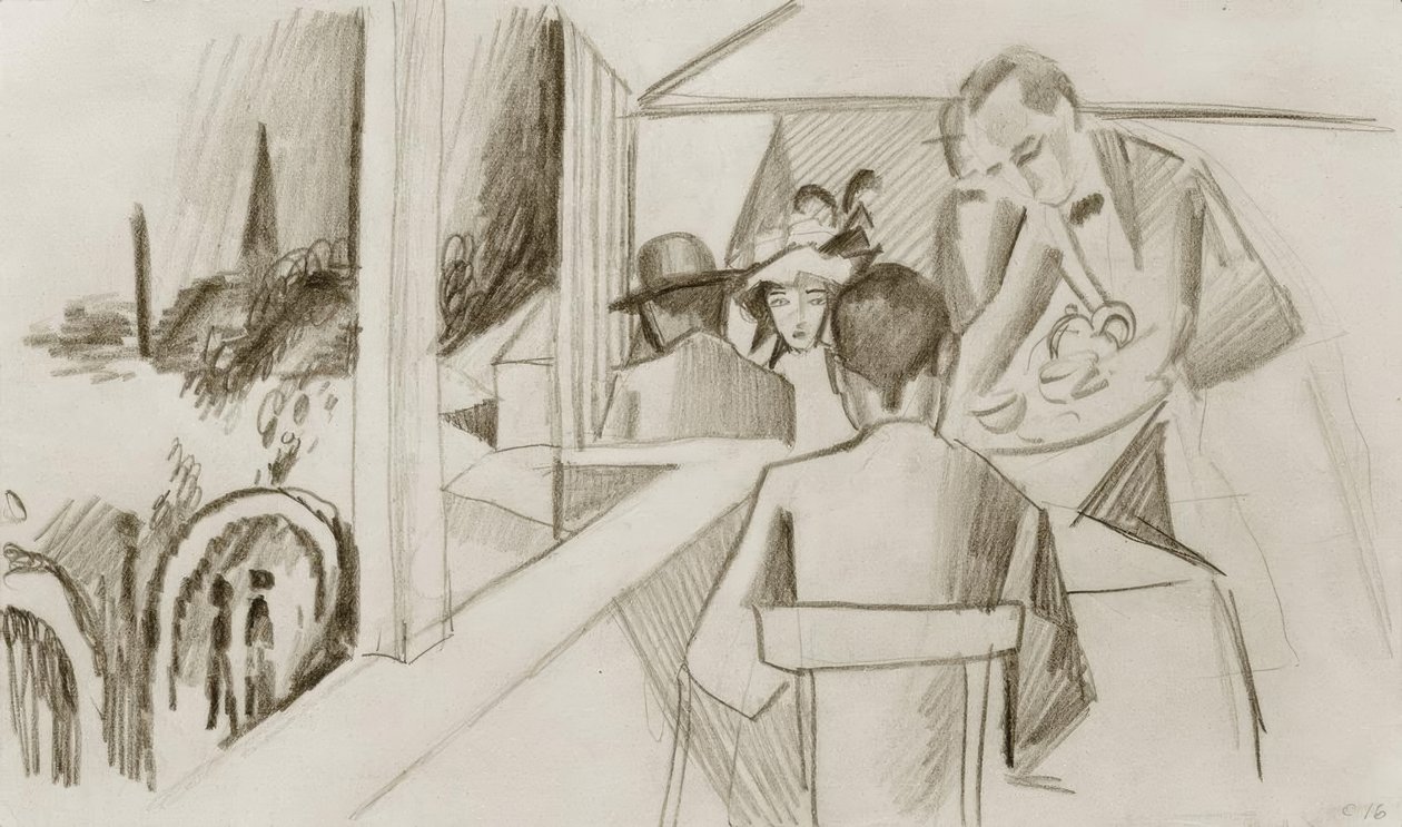 Café dirigeable - August Macke