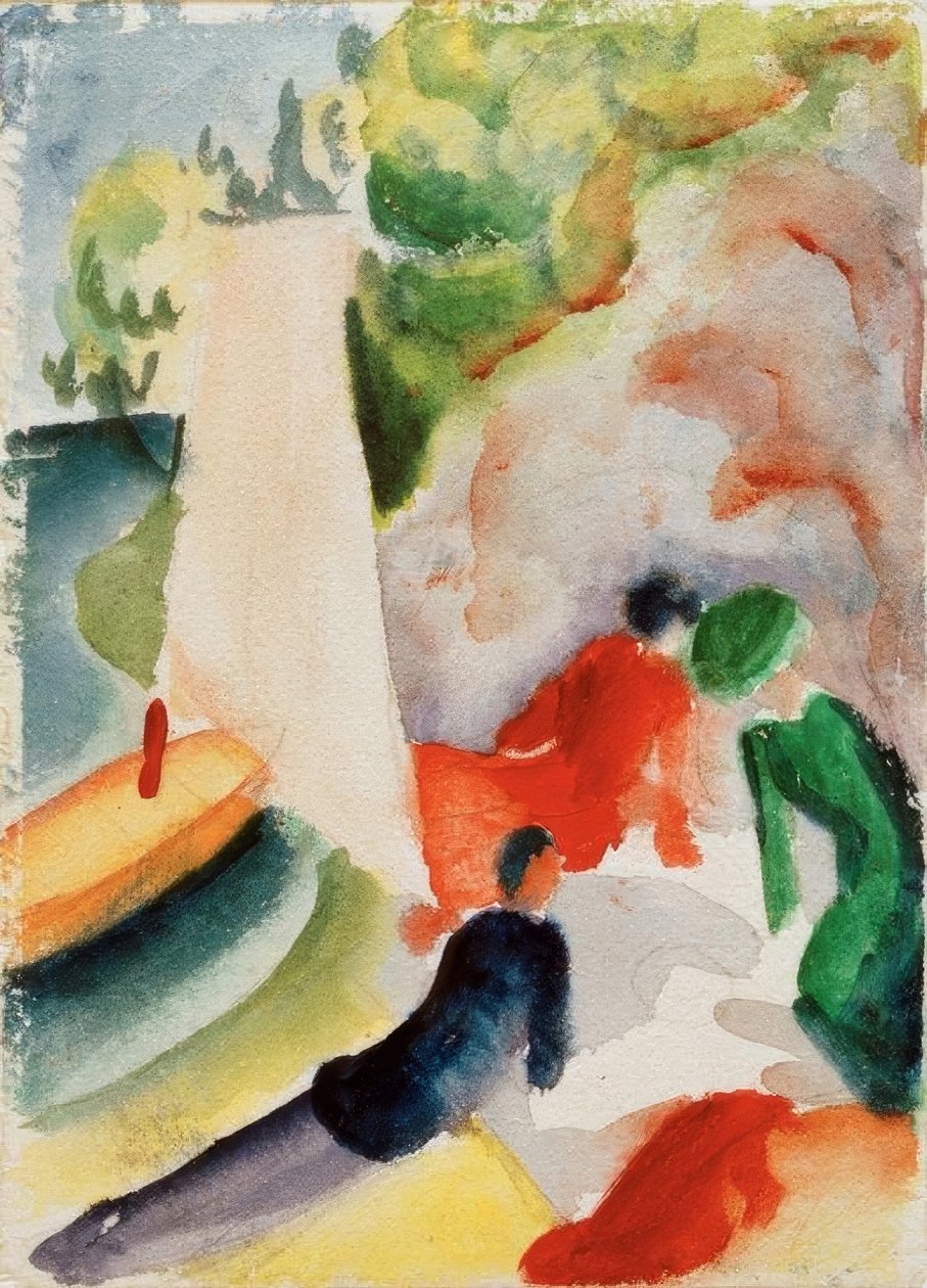 Pique-nique sur la plage - August Macke