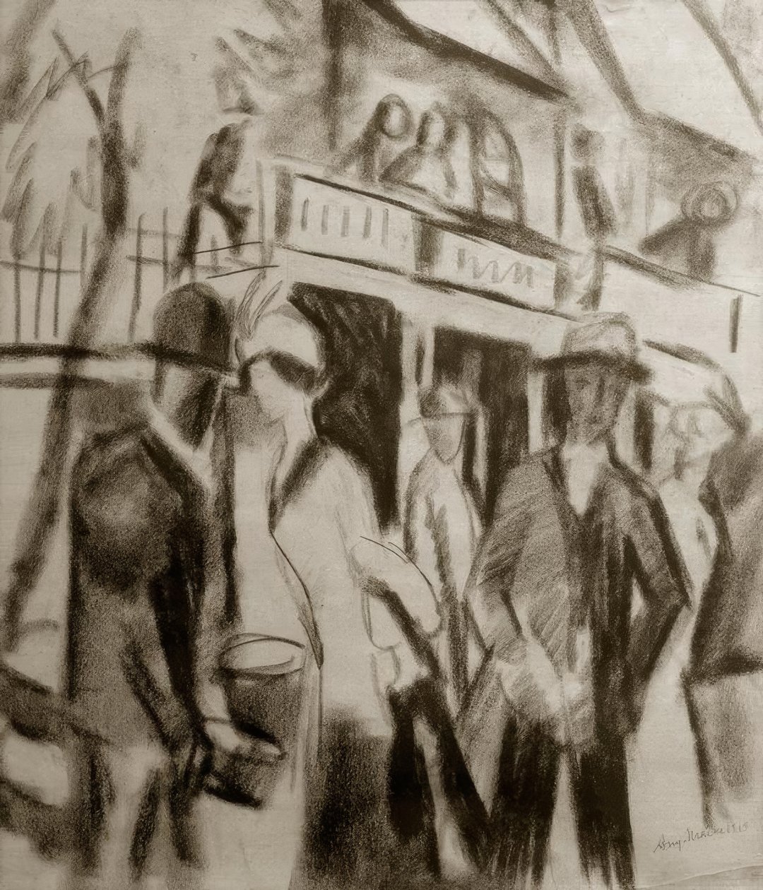 Promeneurs dans la rue - August Macke