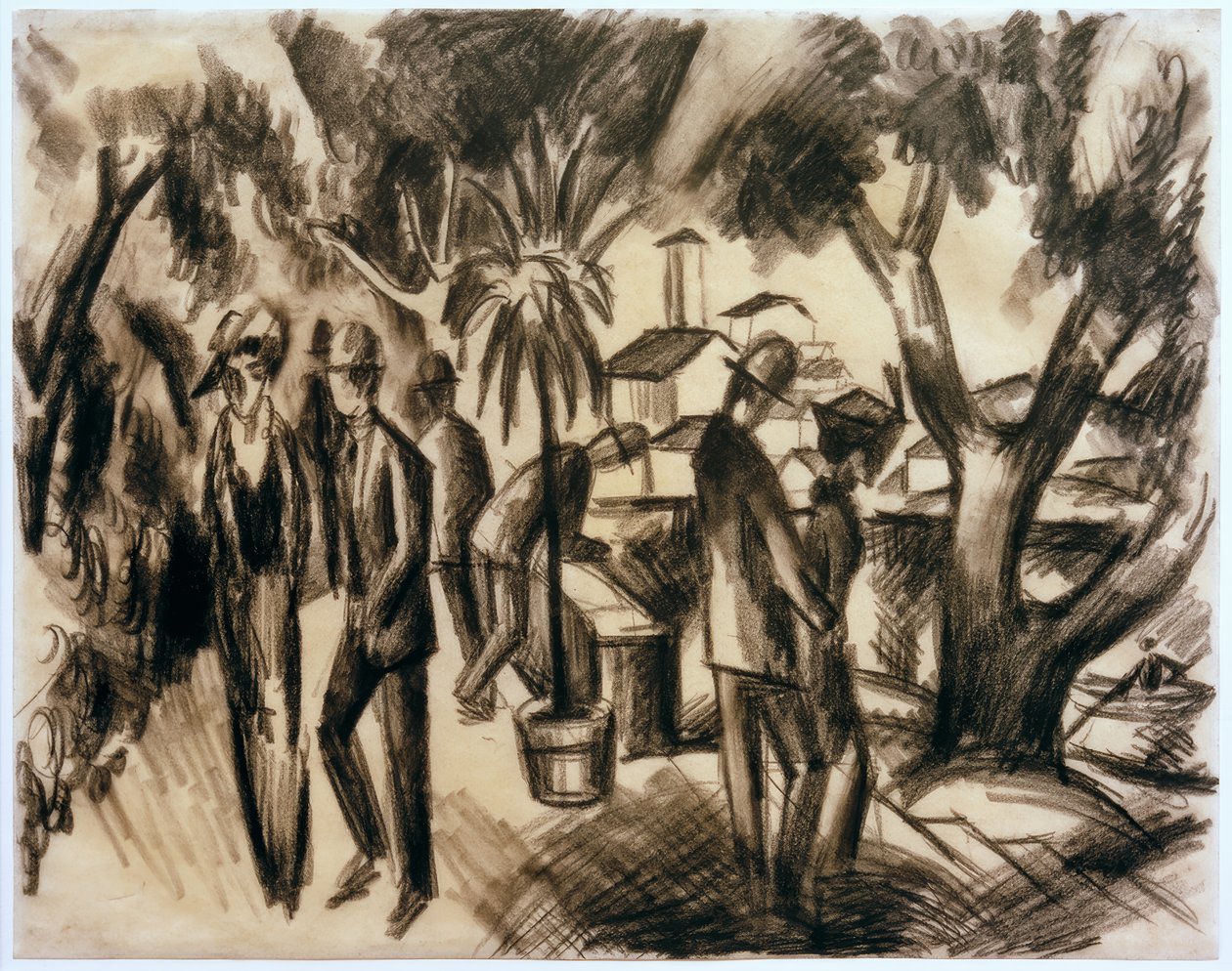 Promeneurs dans le parc - August Macke