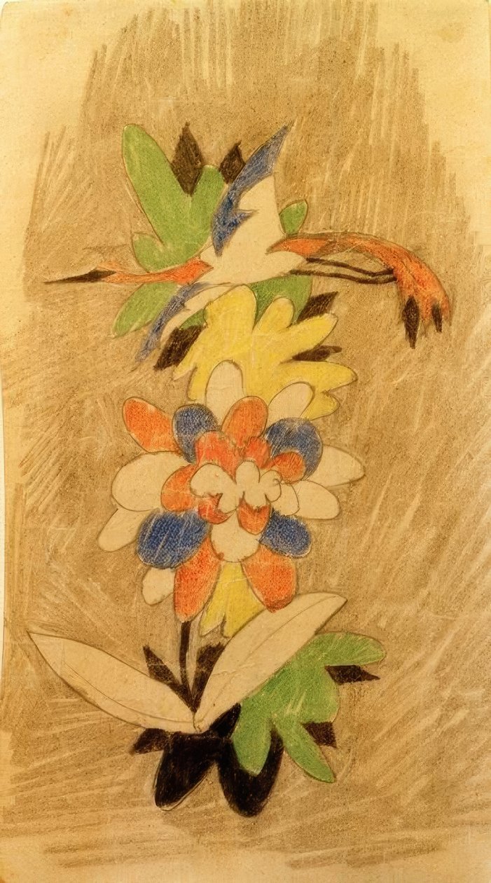 Oiseau dans les fleurs - August Macke