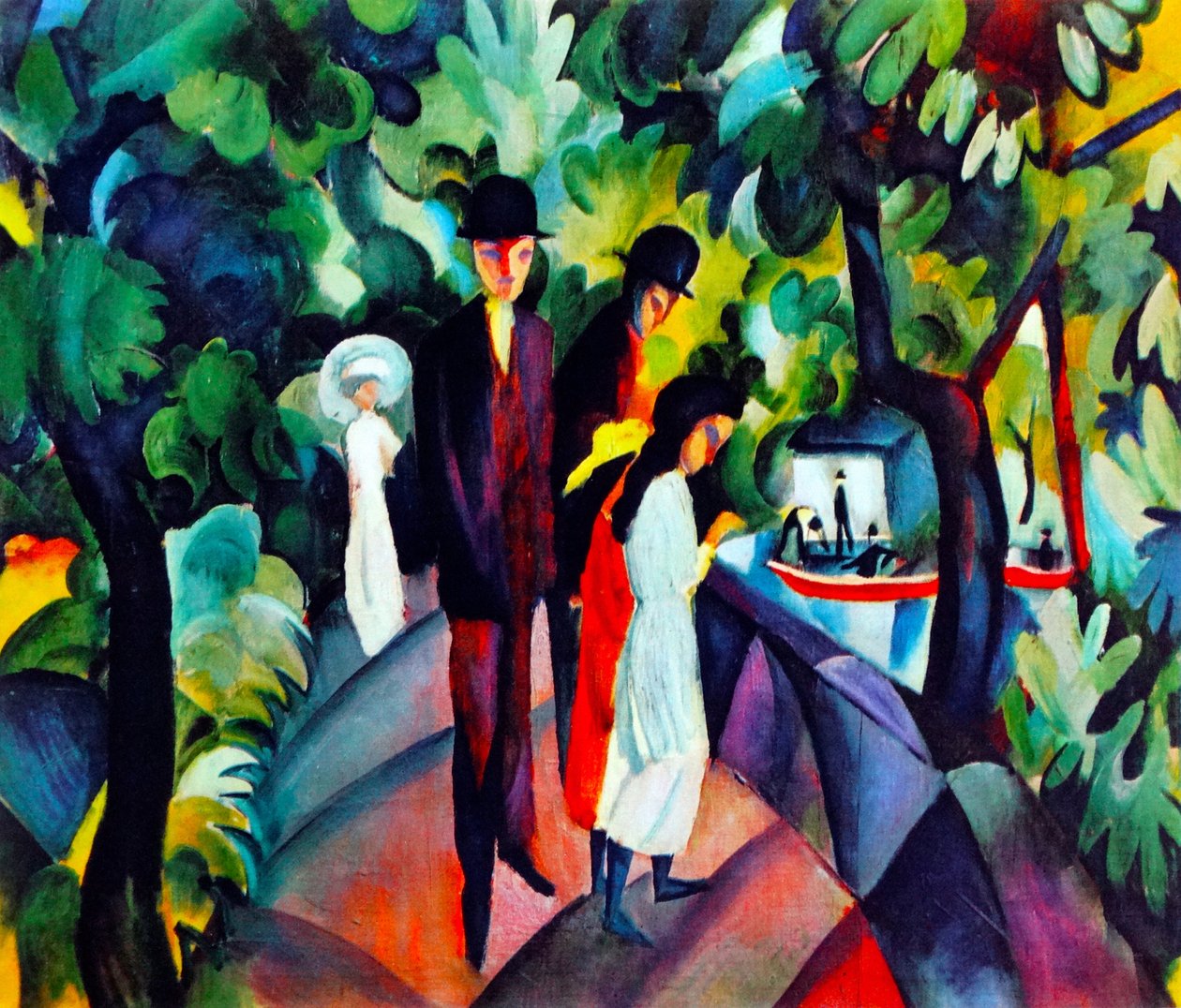 Promeneurs sur le pont - August Macke