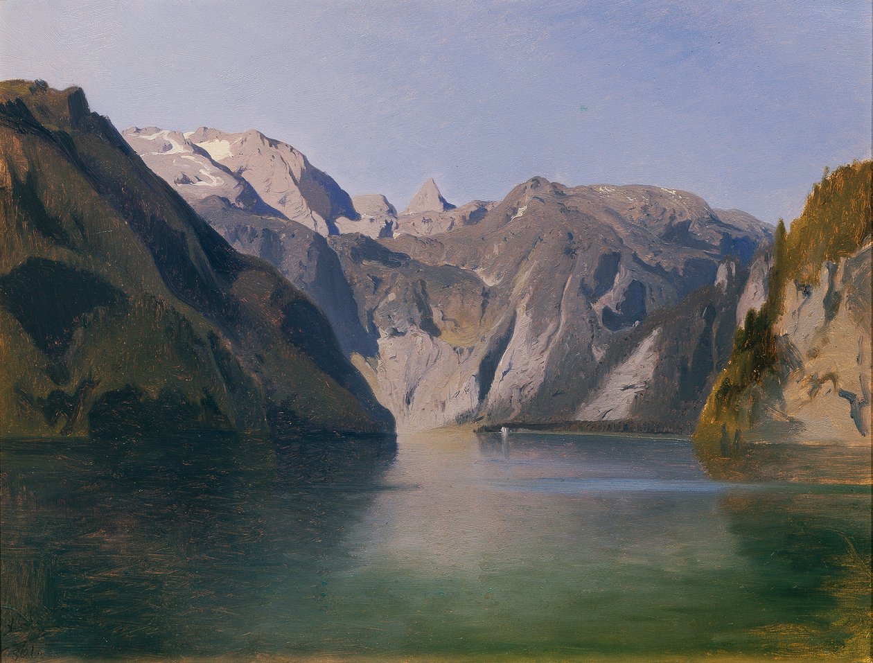Vue sur le Königssee - August Schaeffer von Wienwald