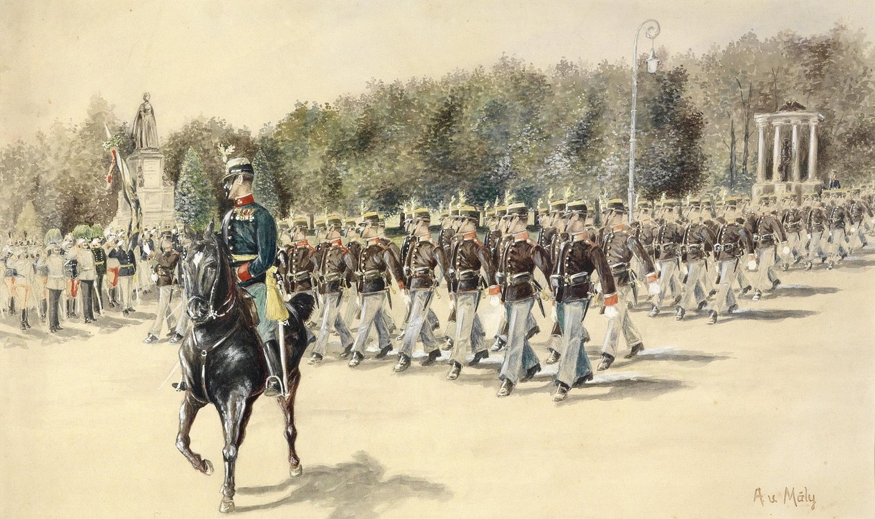 Maly Défilé du bataillon des académiciens - August von Maly