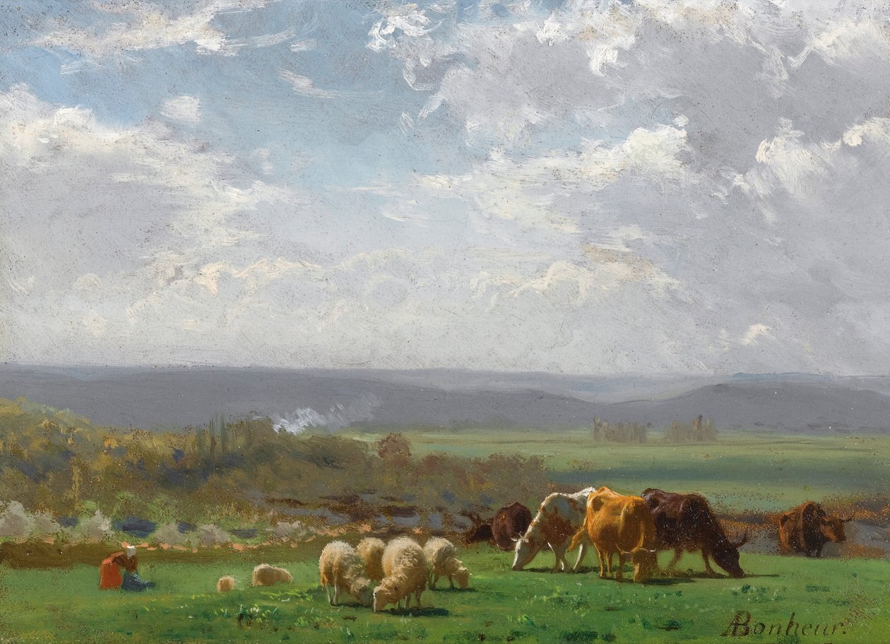 Pâturage en Auvergne - Auguste Francois Bonheur
