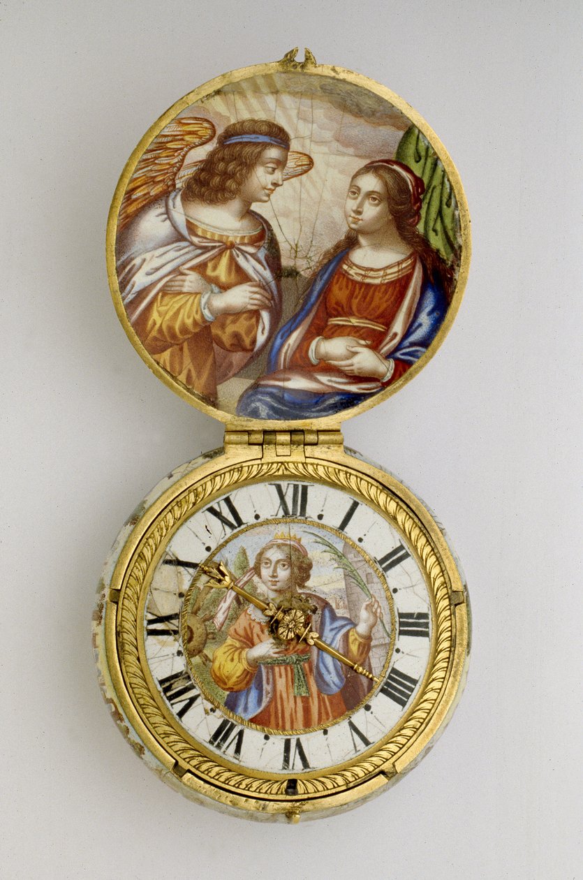 Montre à verge en or et émail, c. 1650 - Auguste Bretonneau
