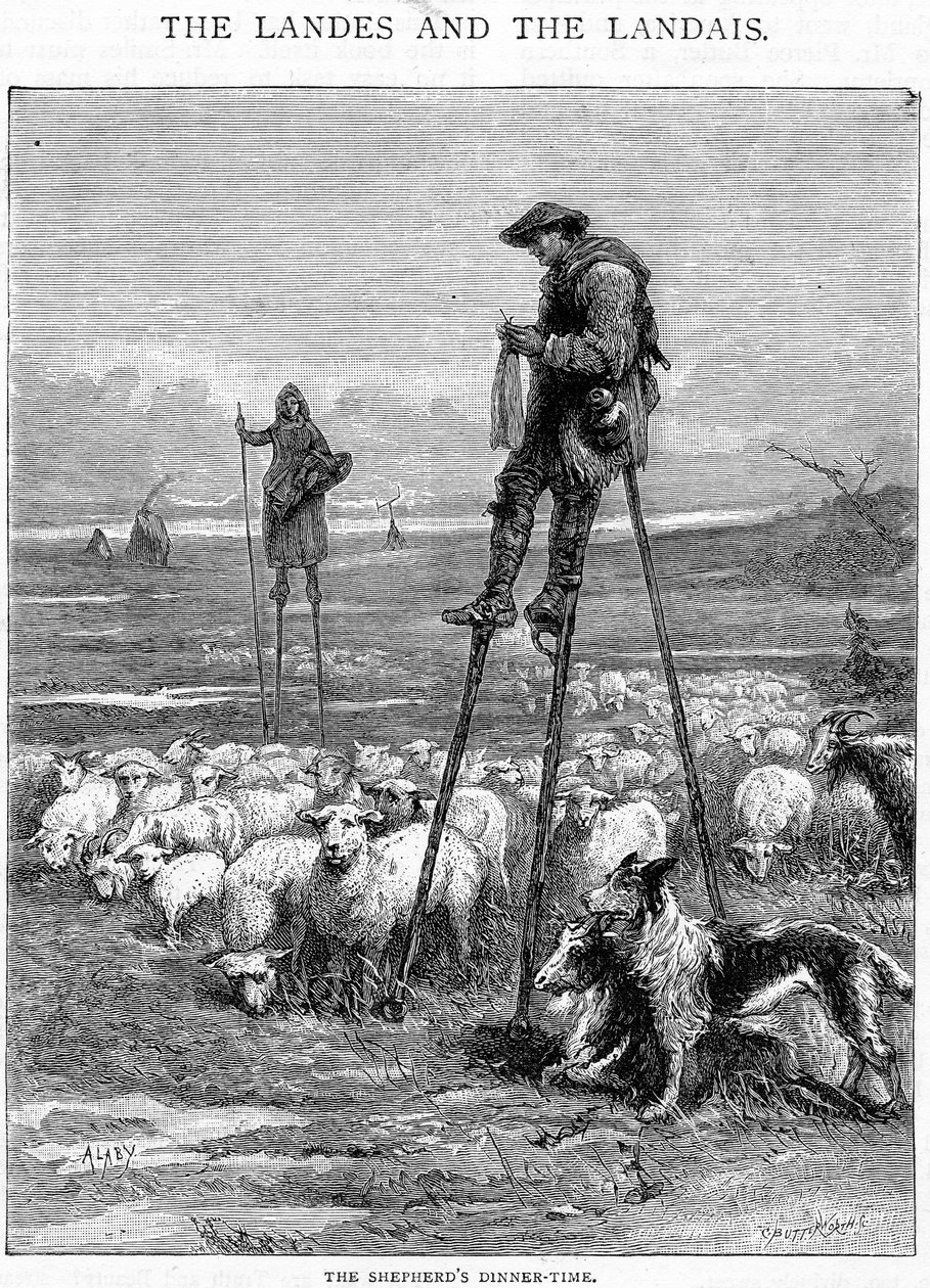 Le dîner du berger, gravé par Charles Butterworth - Auguste Francois Laby
