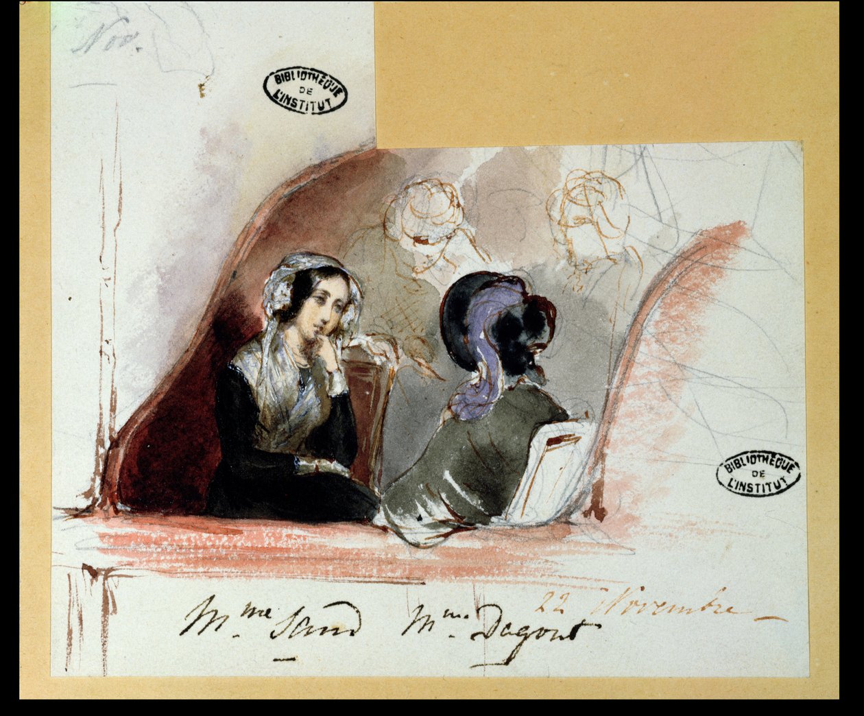 George Sand (1804-76) et Marie de Flavigny (1805-76) Comtesse d