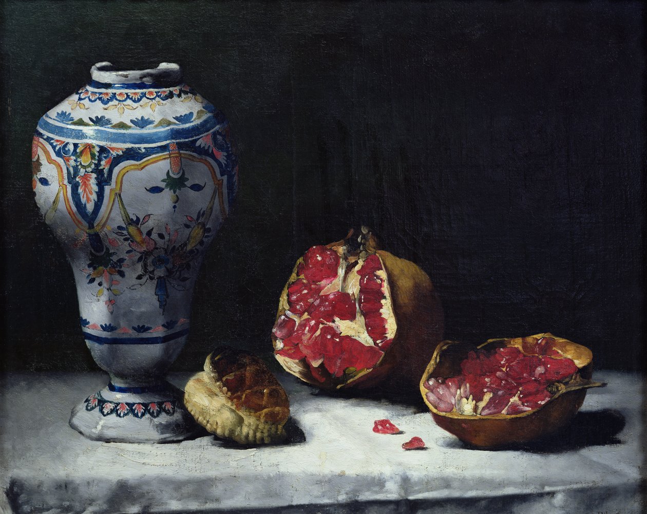 Nature morte avec une grenade - Auguste Theodule Ribot