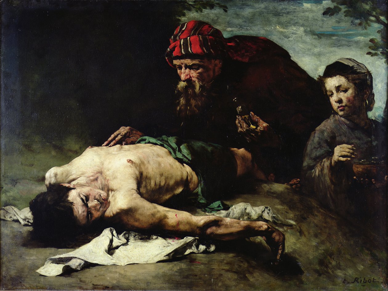 Le Bon Samaritain, 1870-75 - Auguste Theodule Ribot