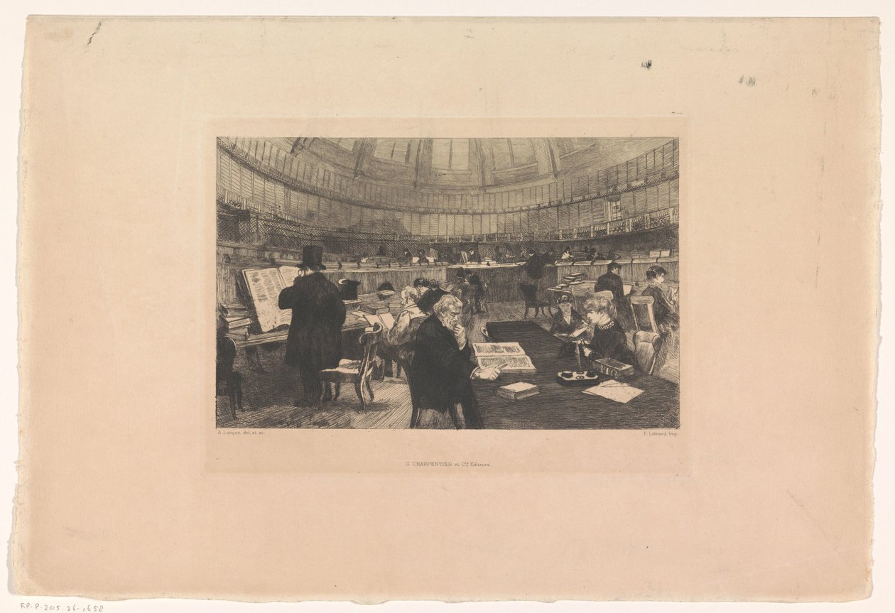 Salle de lecture du British Museum - Auguste Andre Lancon