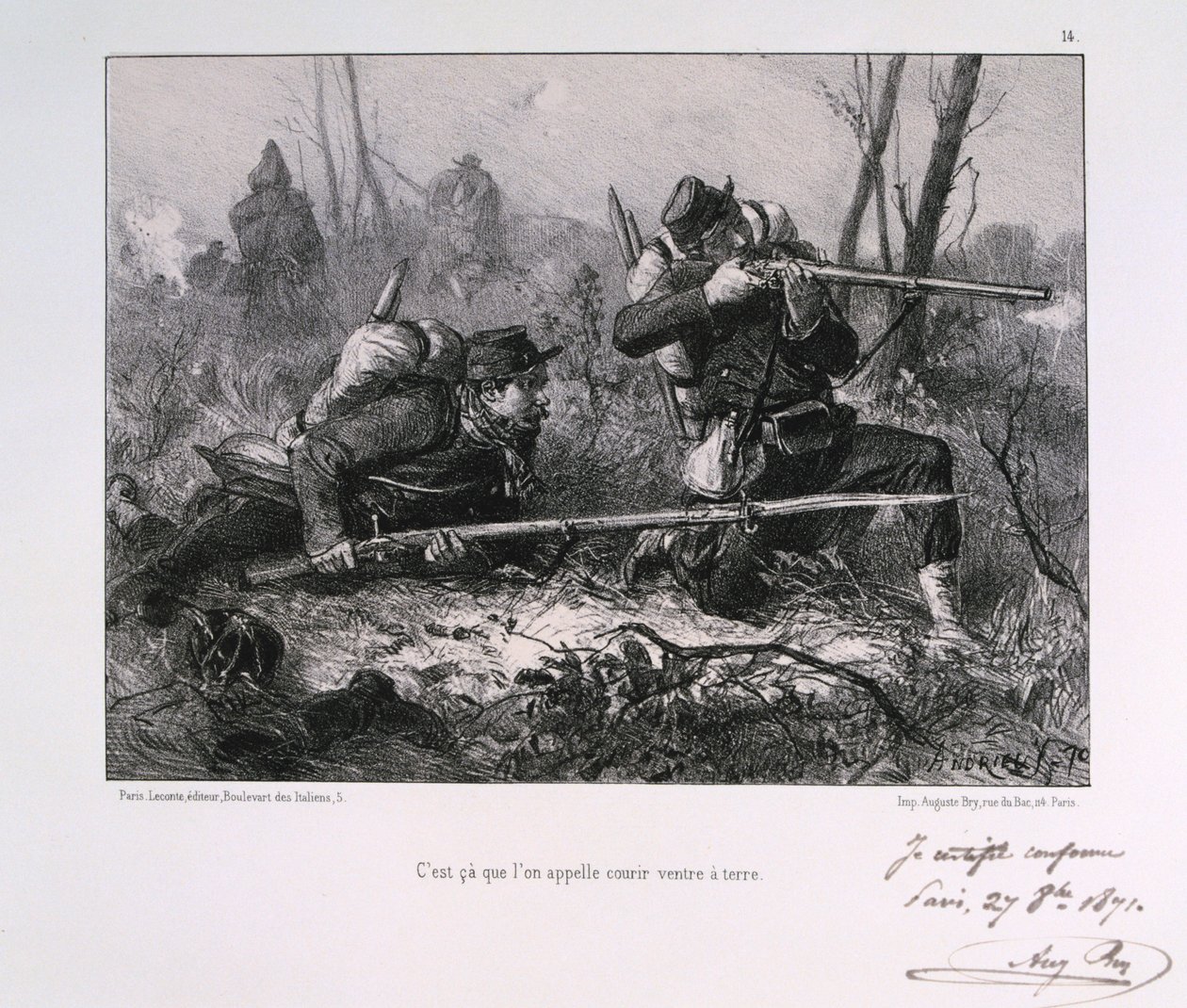 Soldats français, siège de Paris, 1871 - Auguste Bry