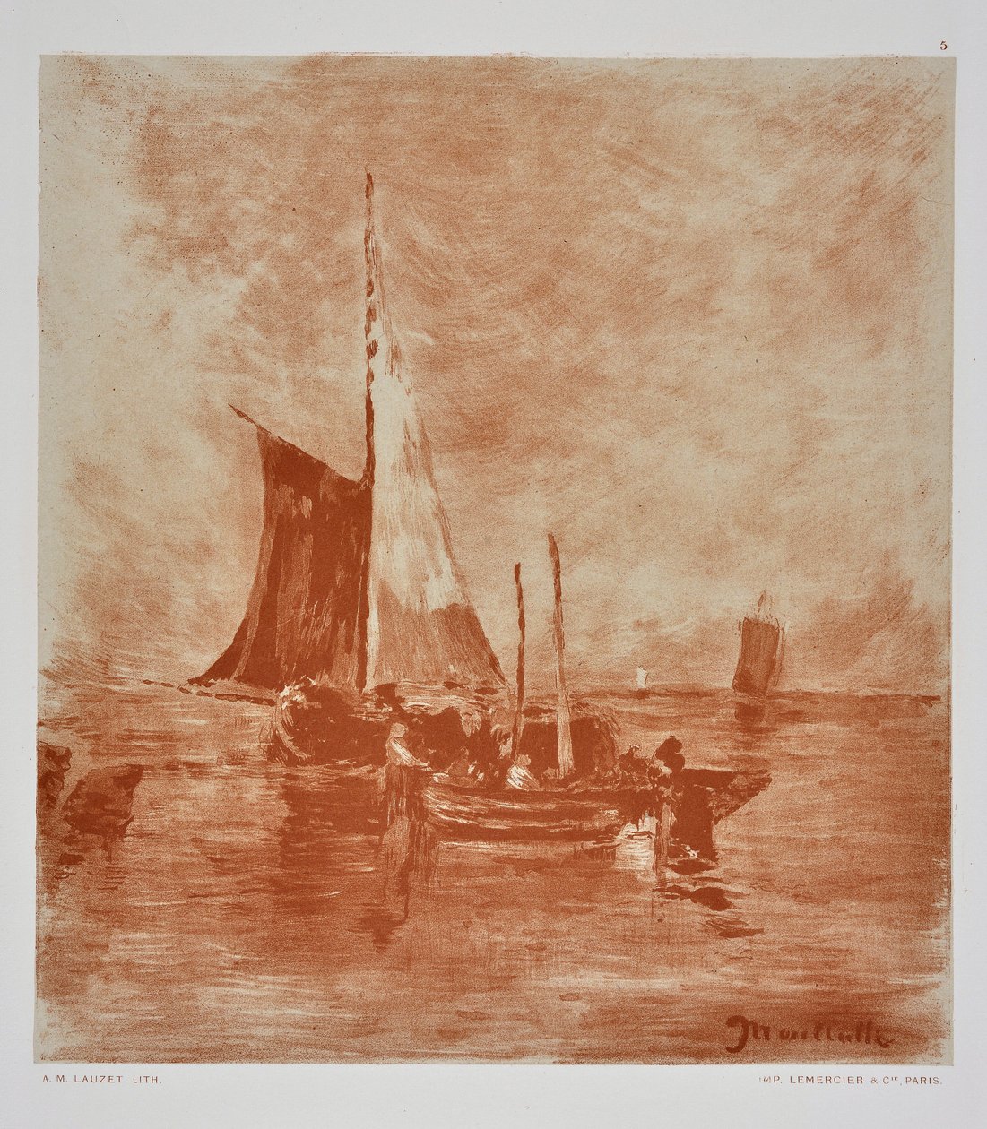 Bateaux de pêche - Auguste Lauzet