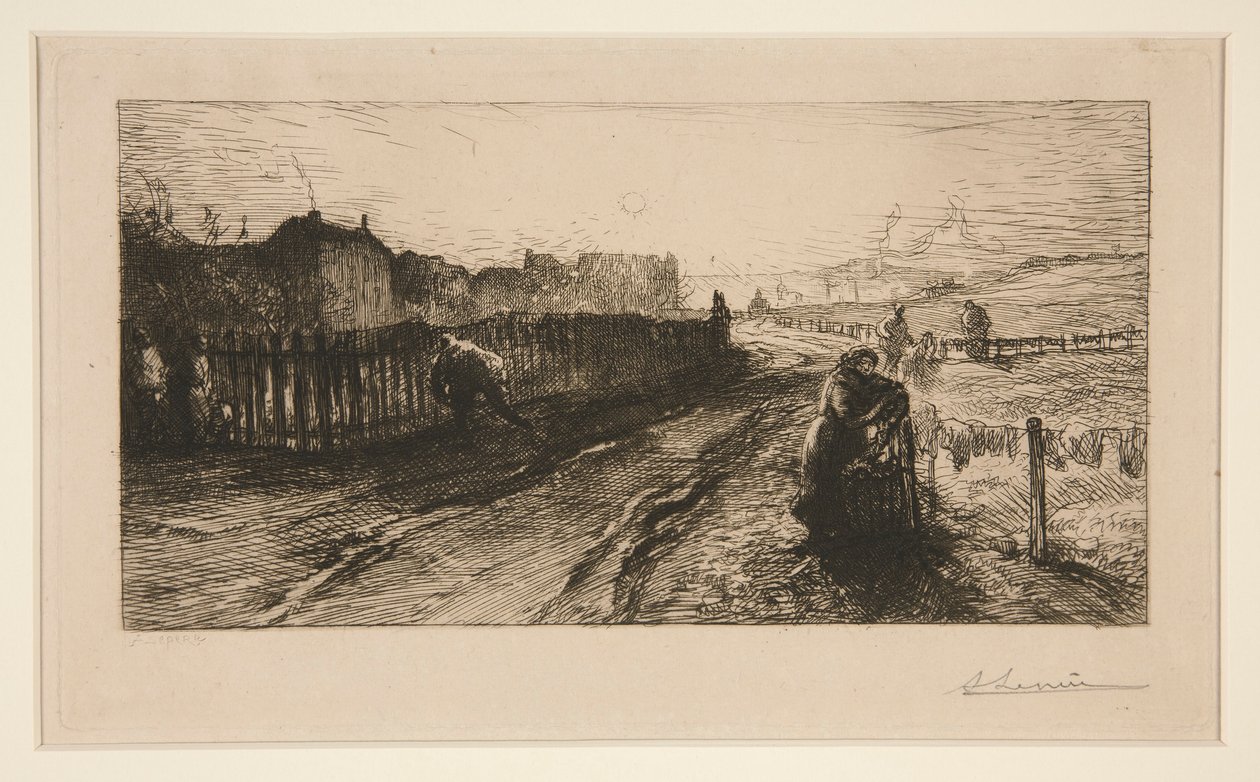Aux fortifications, Porte de Versailles - Auguste Lepere
