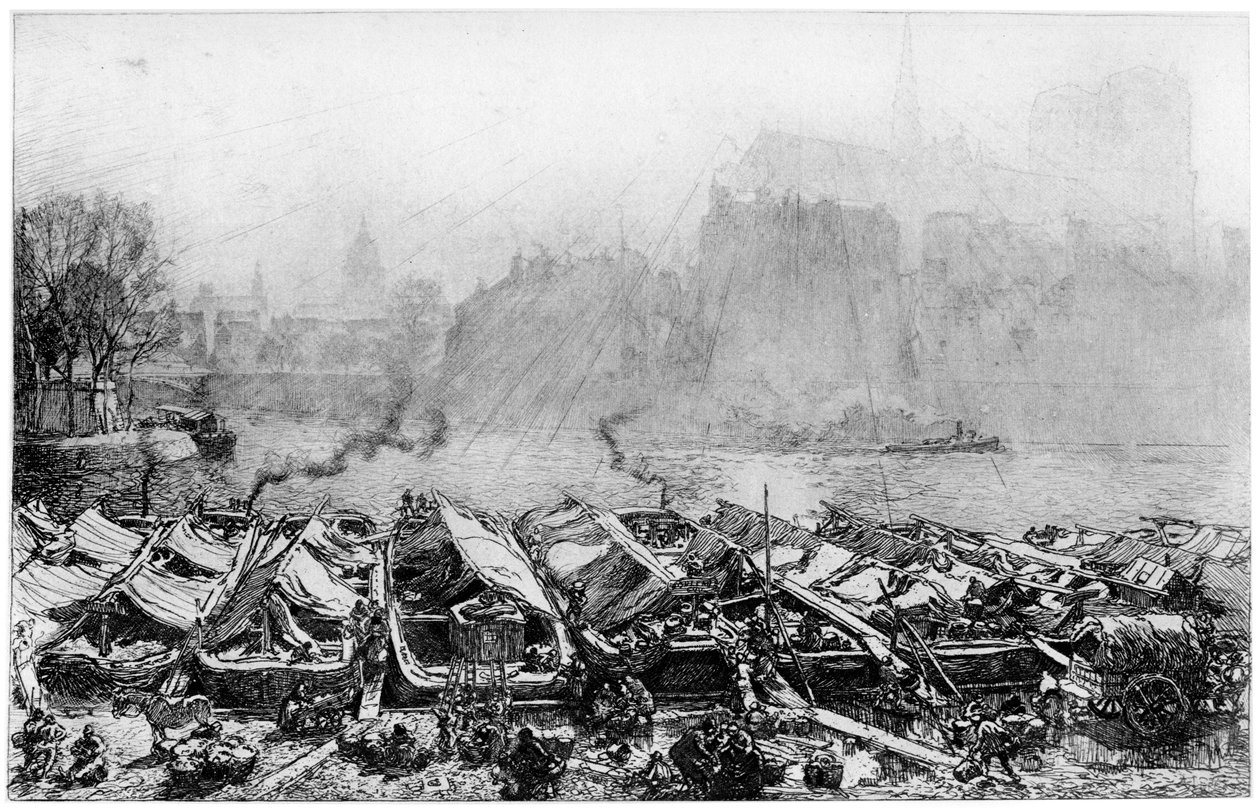 Marché aux Pommes, vers 1870-1910 - Auguste Louis Lepère