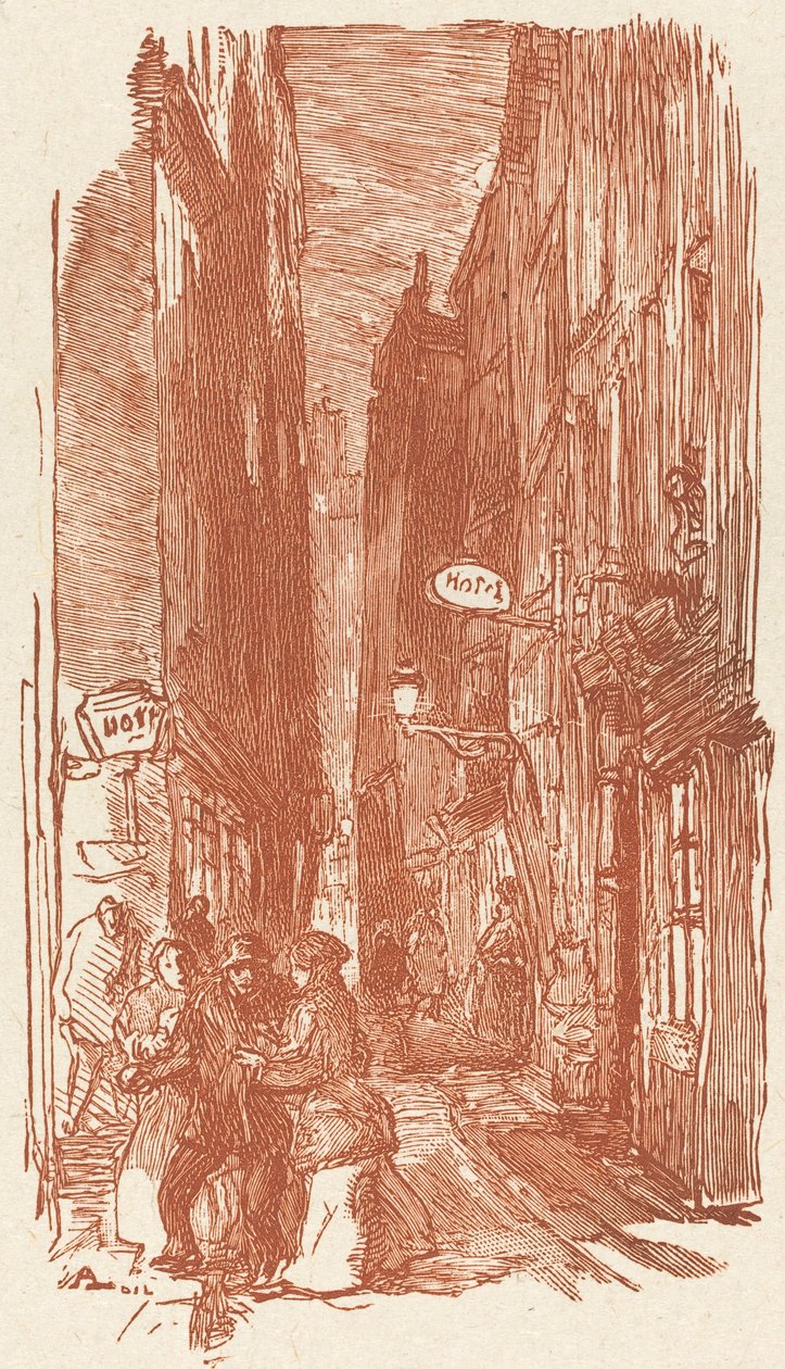 Rue Saint-Séverin, publié en 1901 - Auguste Lepere