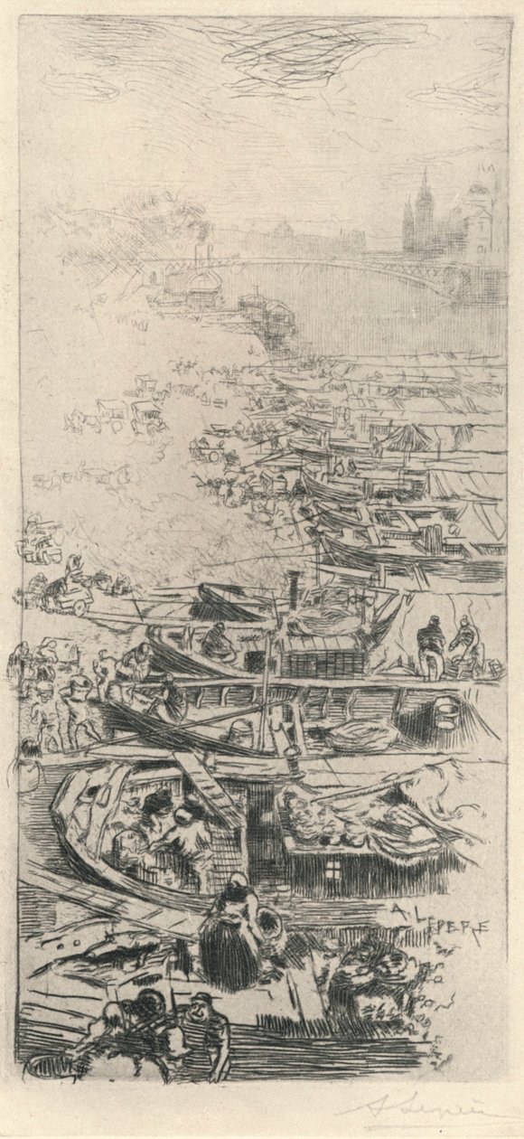 Le Marché aux pommes - Auguste Louis Lepère