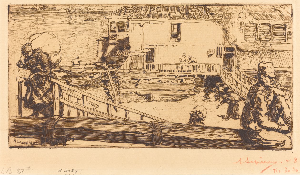 Le lavoir - Auguste Lepere
