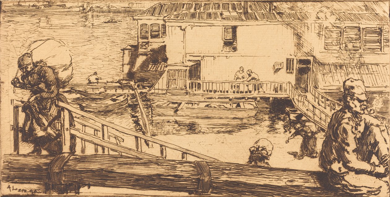 Le lavoir - Auguste Lepere