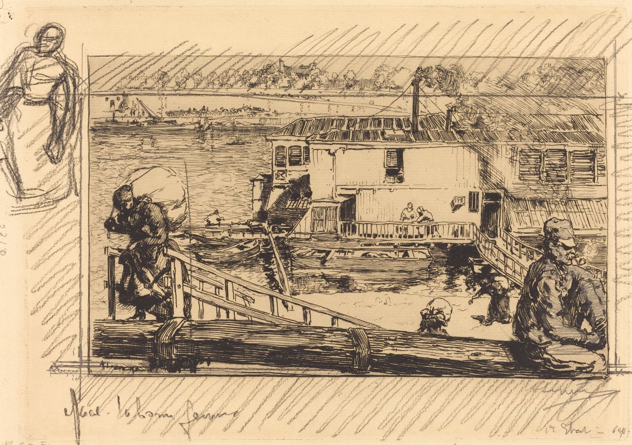 Le lavoir - Auguste Lepere