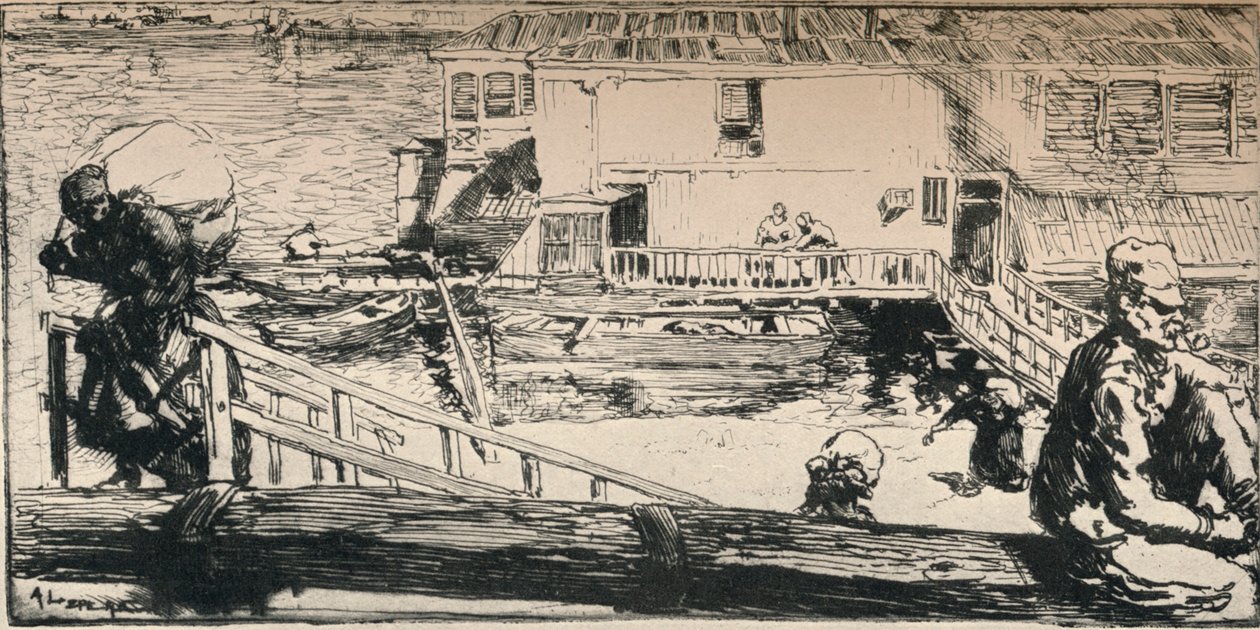 Bateau de lavage, 1915 - Auguste Louis Lepère