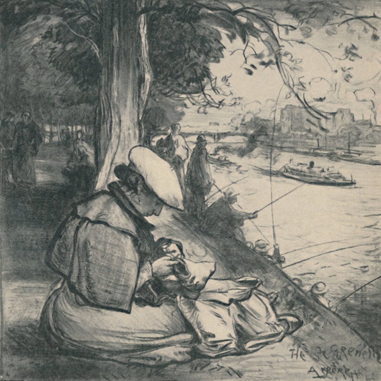 Île des Cygnes, vers 1898, 1919 - Auguste Louis Lepère