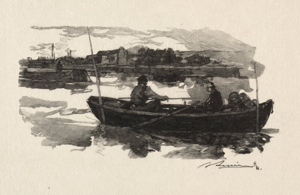 Au bord de la Seine - Auguste Louis Lepère