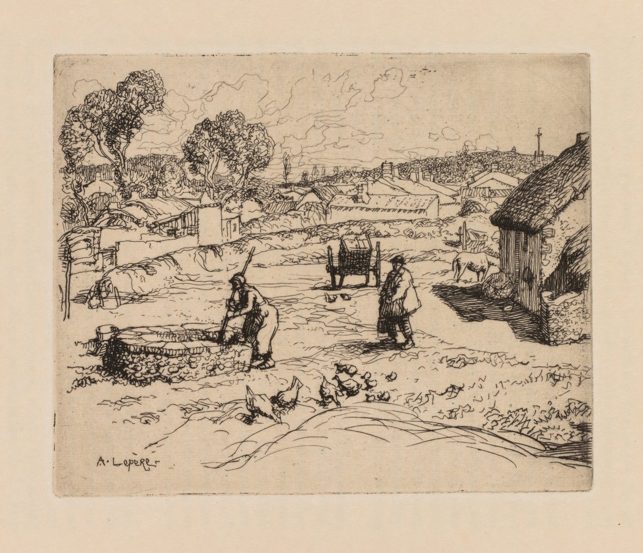 Auguste Lepère : La Masure (Vendée) - Auguste Louis Lepère