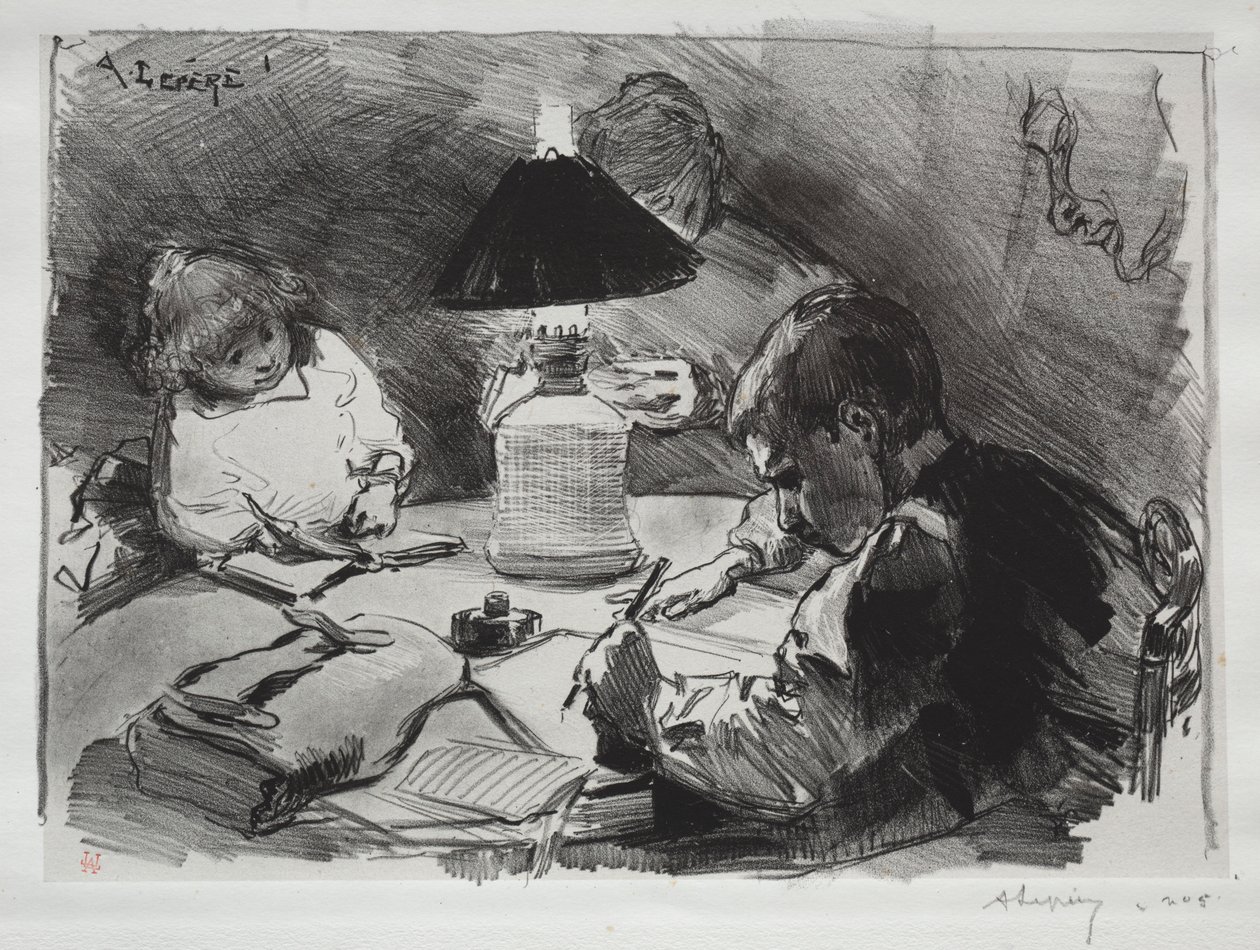 Autour de la Lampe, 1891 - Auguste Louis Lepère