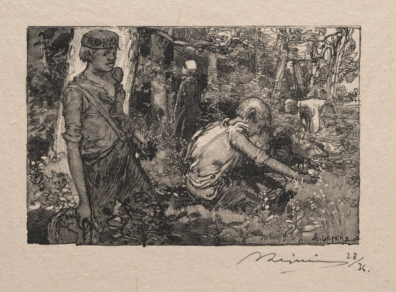 Cueillette du muguet - Auguste Louis Lepère