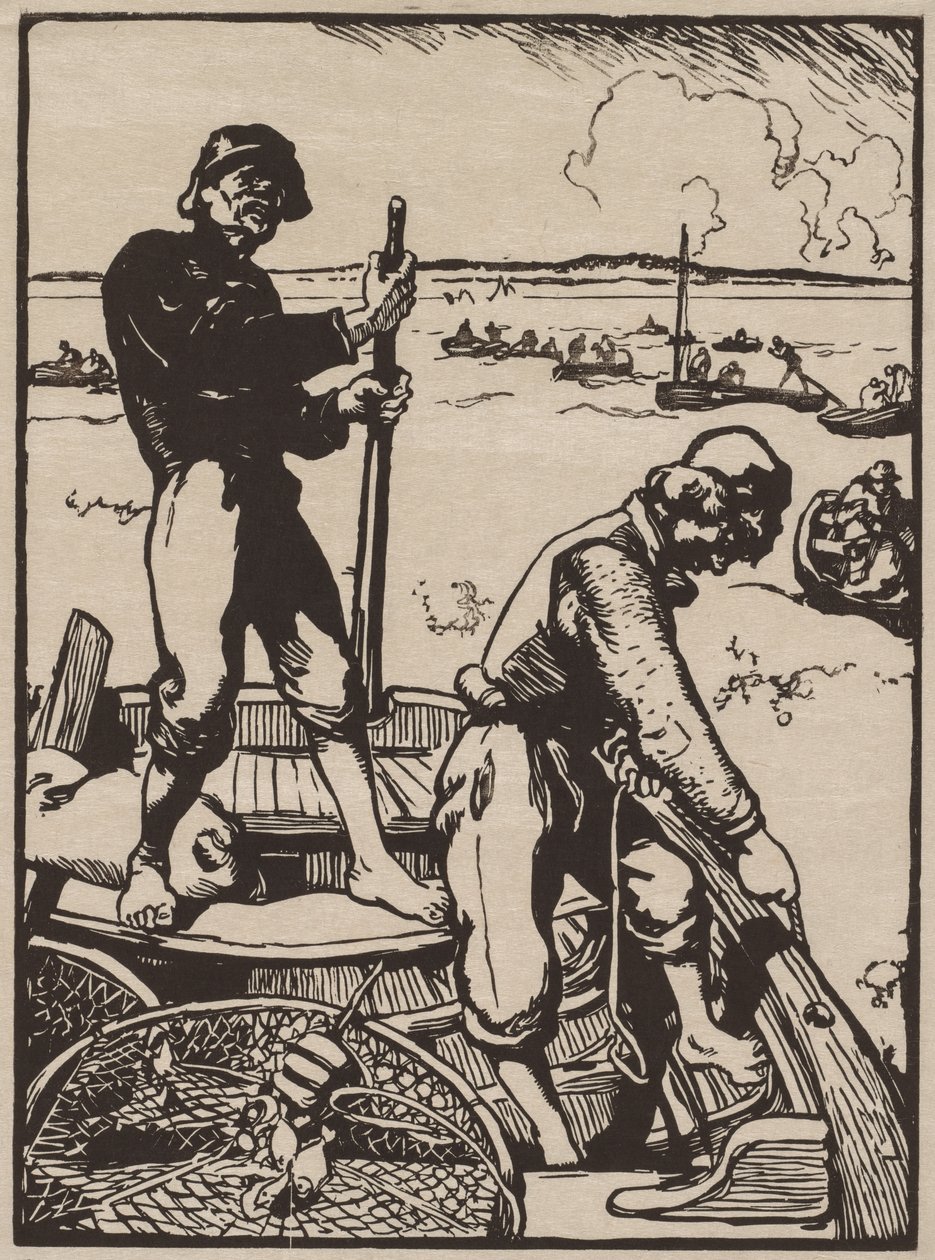 Pêche à la crevette - Auguste Louis Lepère