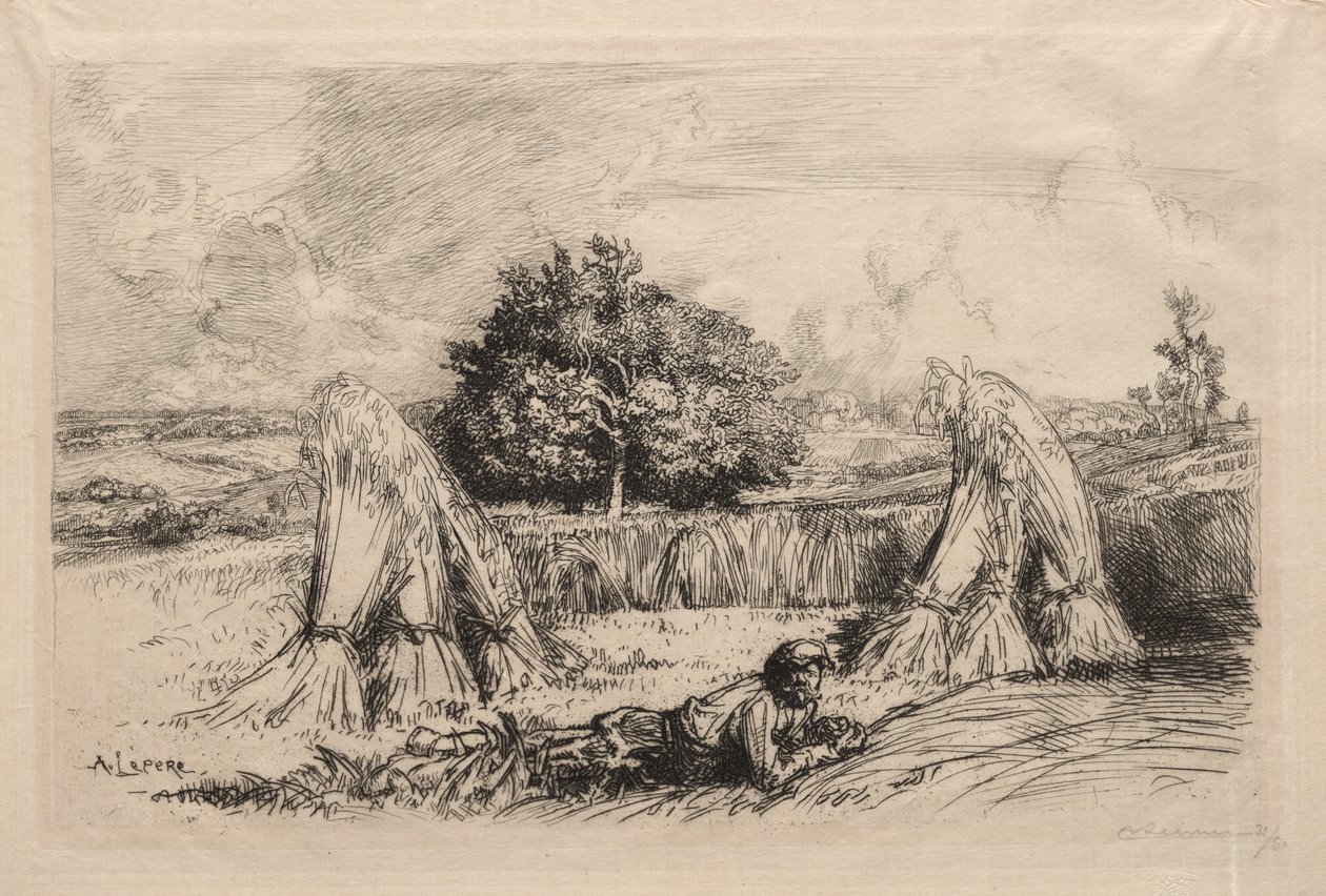 Gerbes de seigle, Crèvecœur - Auguste Louis Lepère