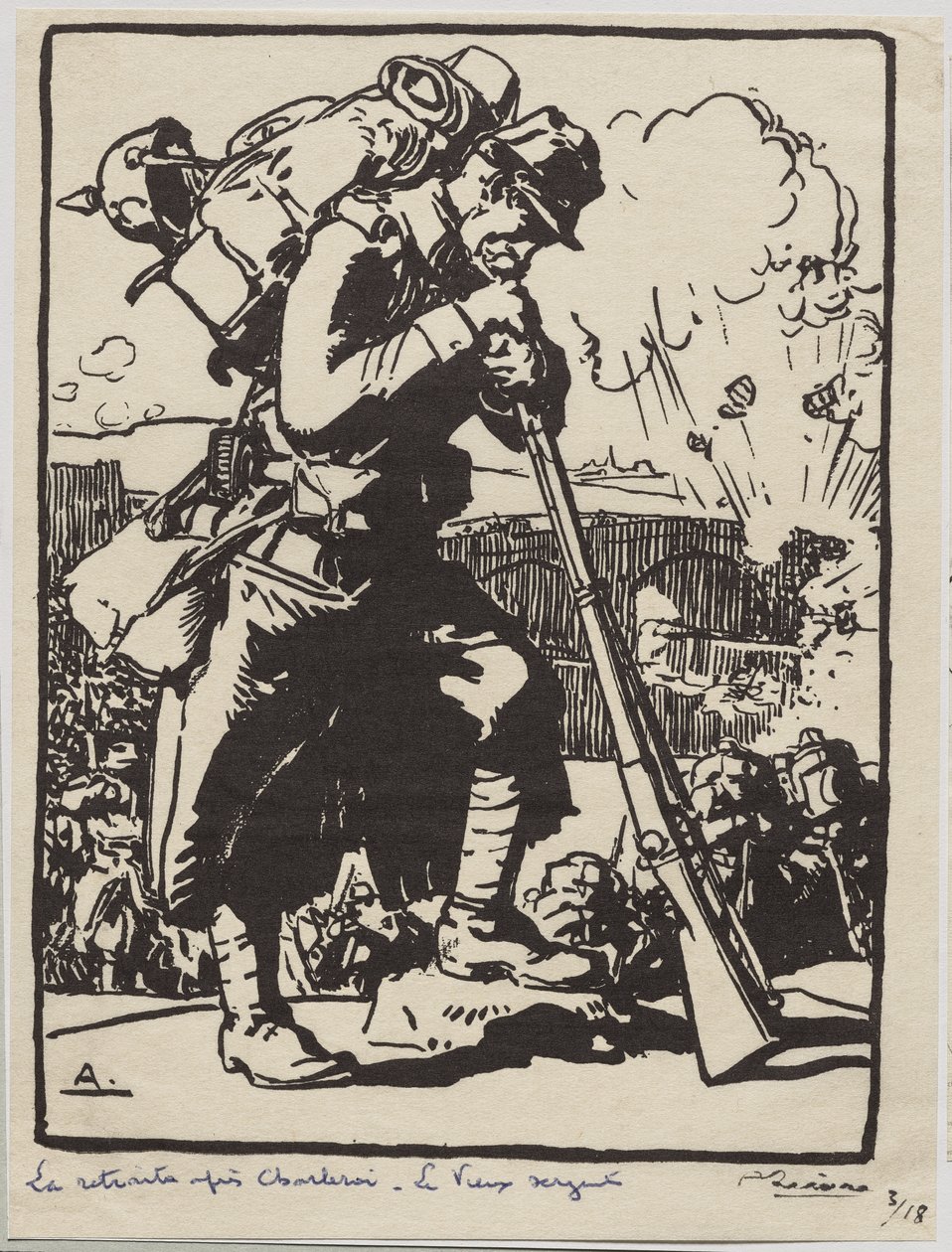 La Retraite après Charleroi - Auguste Louis Lepère