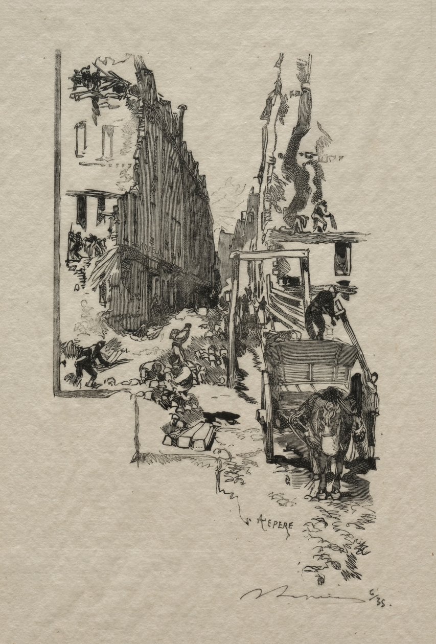 La Rue Victor Cousin - Auguste Louis Lepère