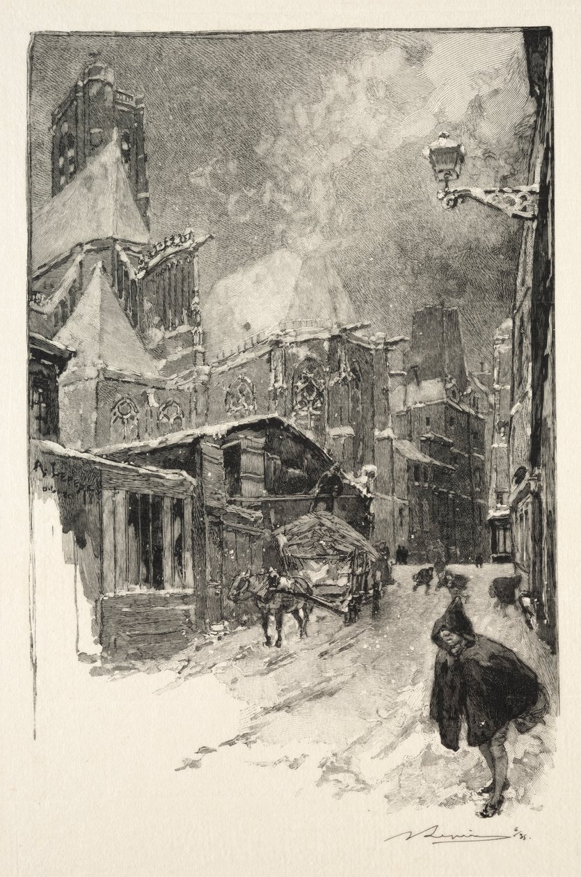 La Rue des Barres, 1886 - Auguste Louis Lepère