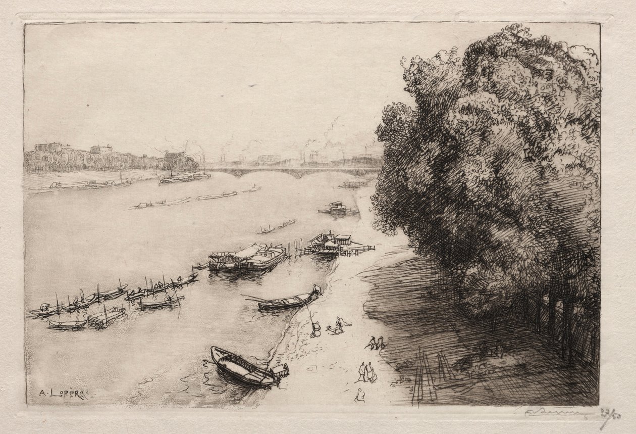 La Seine au Pont National, 1914 - Auguste Louis Lepère