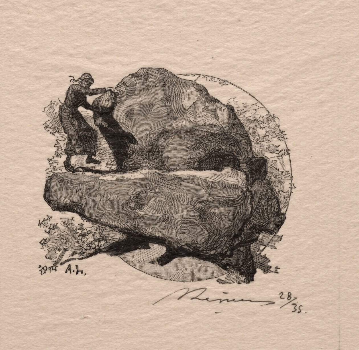 La roche qui tremble - Auguste Louis Lepère