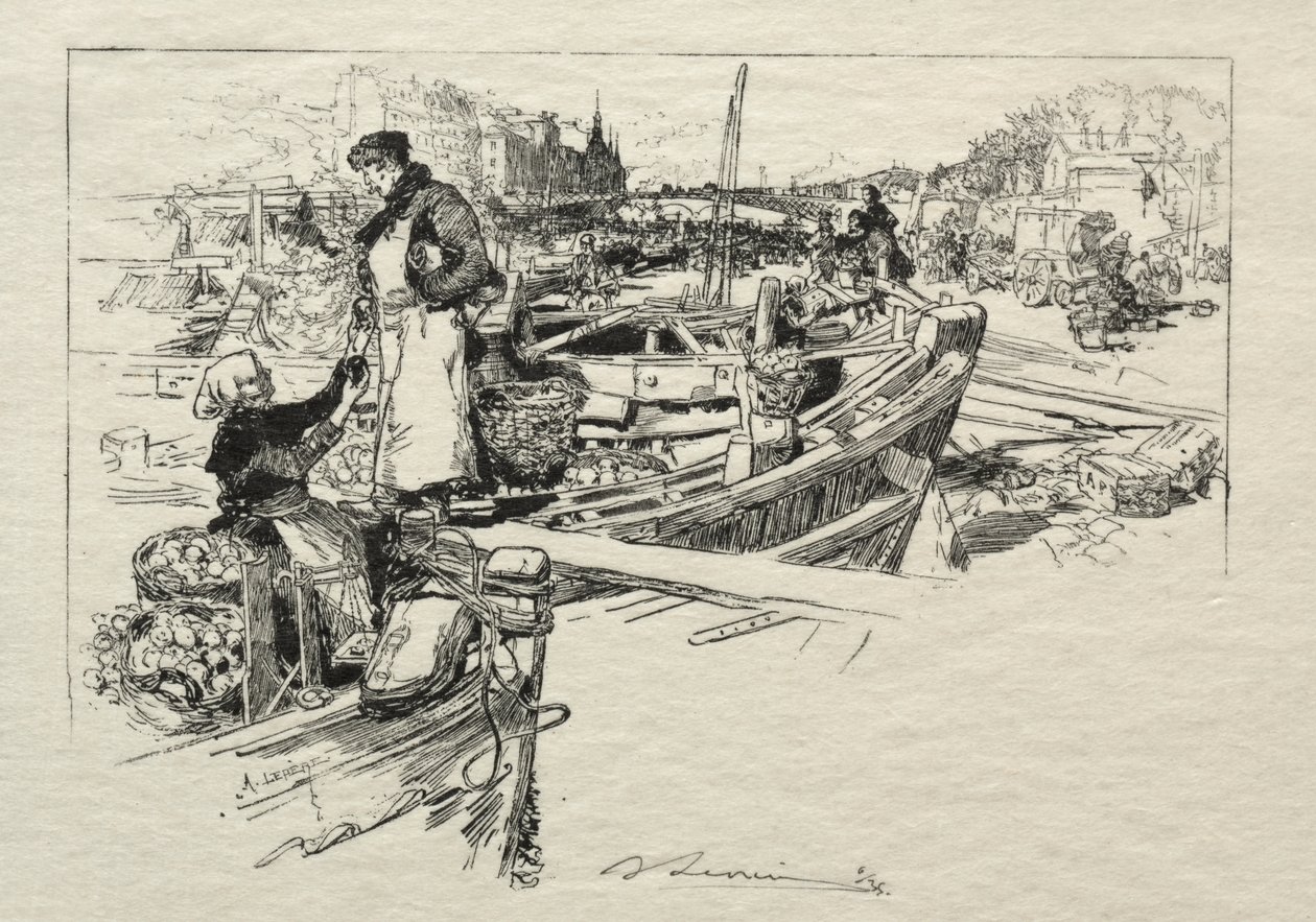 Le Marché aux Pommes, No. 1 - Auguste Louis Lepère
