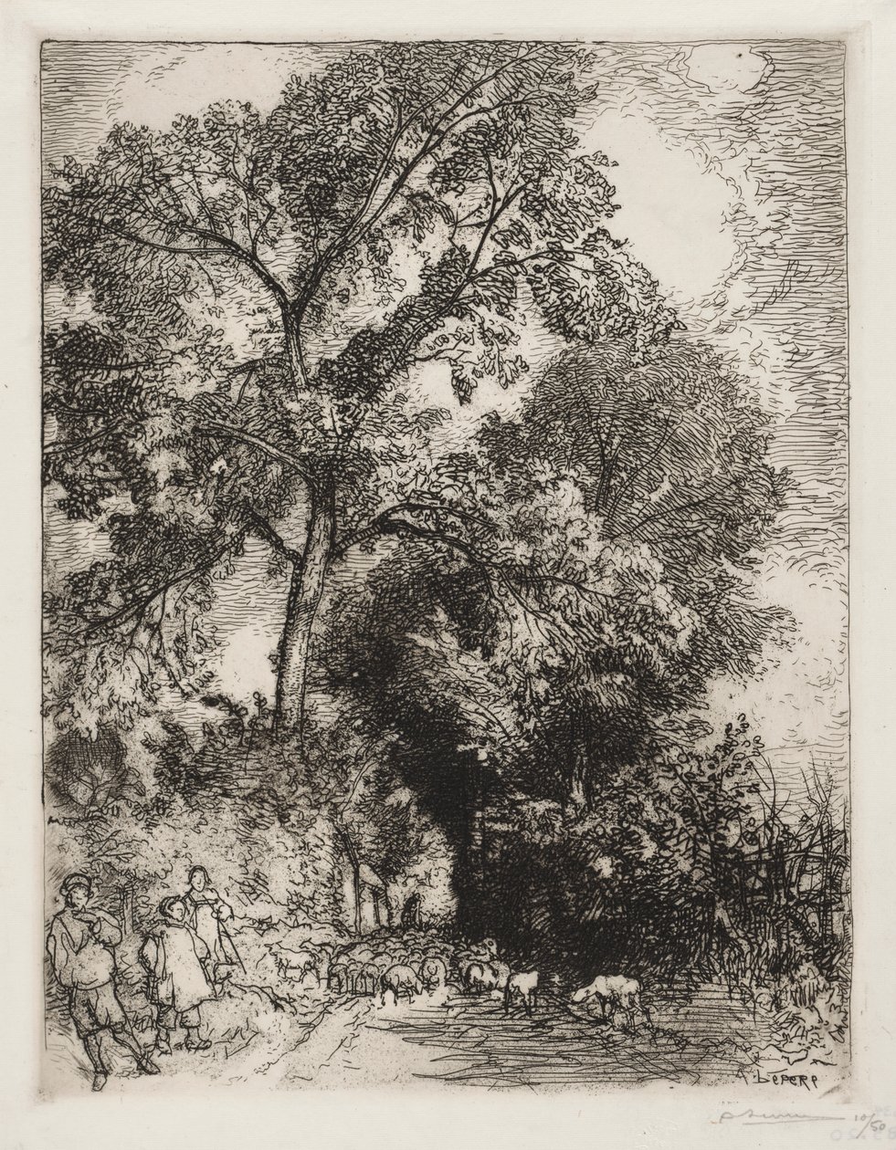 Le Retour du Troupeau, Crèvecœur - Auguste Louis Lepère