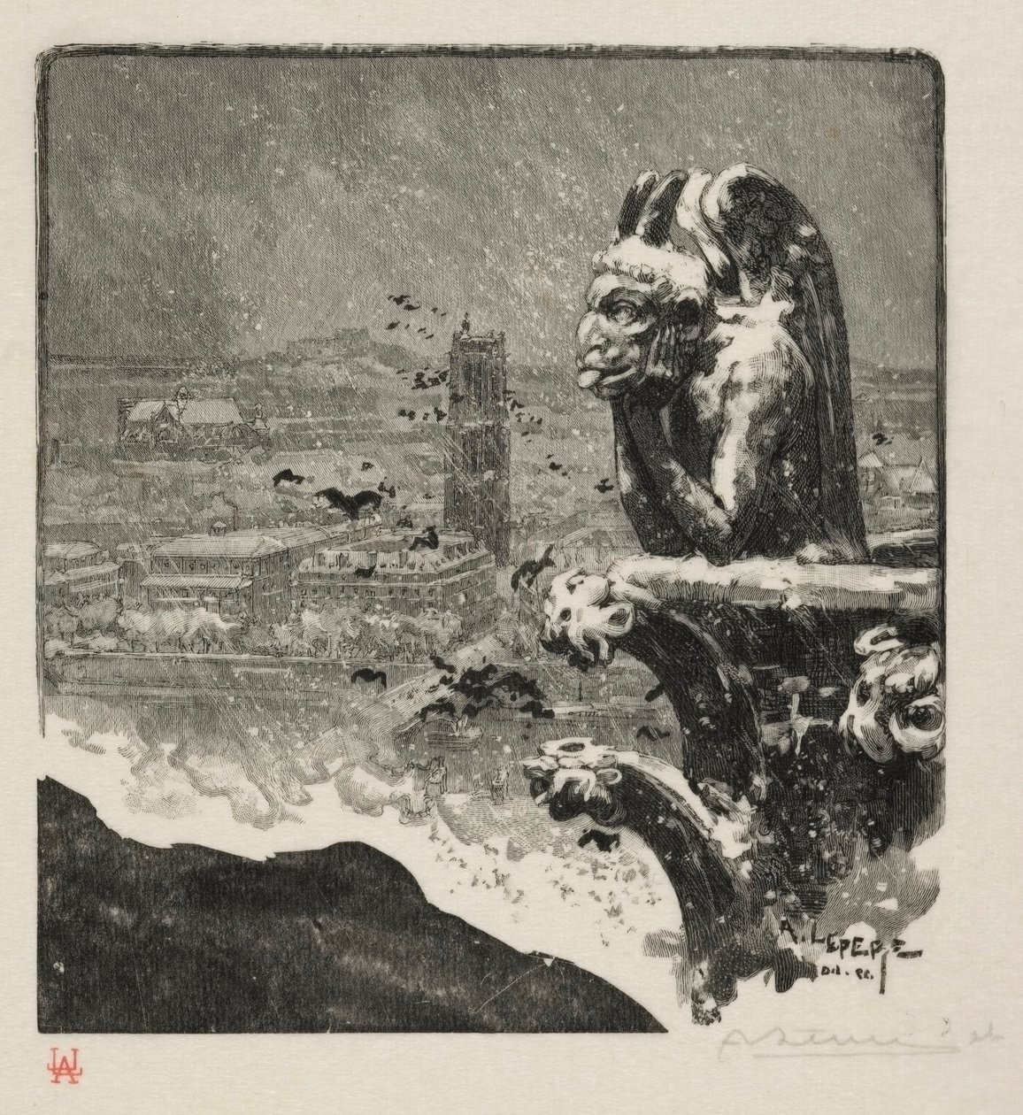 Le Stryge de Notre-Dame, 1890 - Auguste Louis Lepère