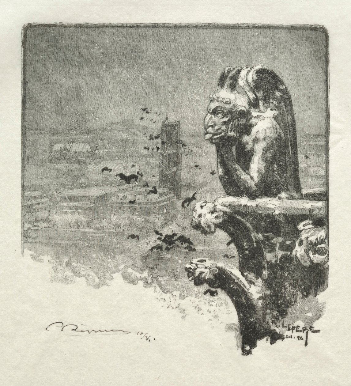 Le Stryge de Notre-Dame, 1890 - Auguste Louis Lepère