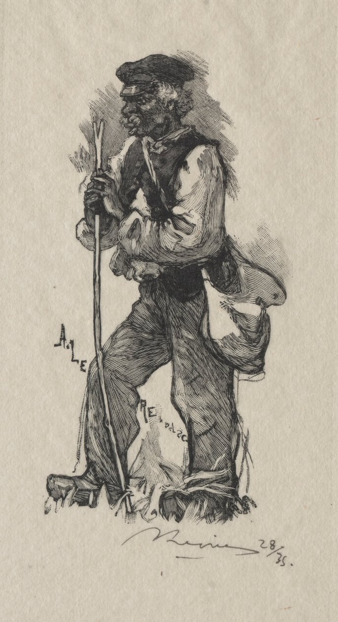 Le preneur de serpents, 1889 - Auguste Louis Lepère